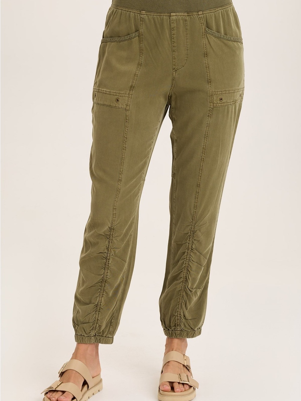 Wearables XCVI TWILL BANDED HEM CASUAL PANT